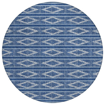 LOOMLAN Rugs Lume Blue Washable Indoor-Outdoor Rug