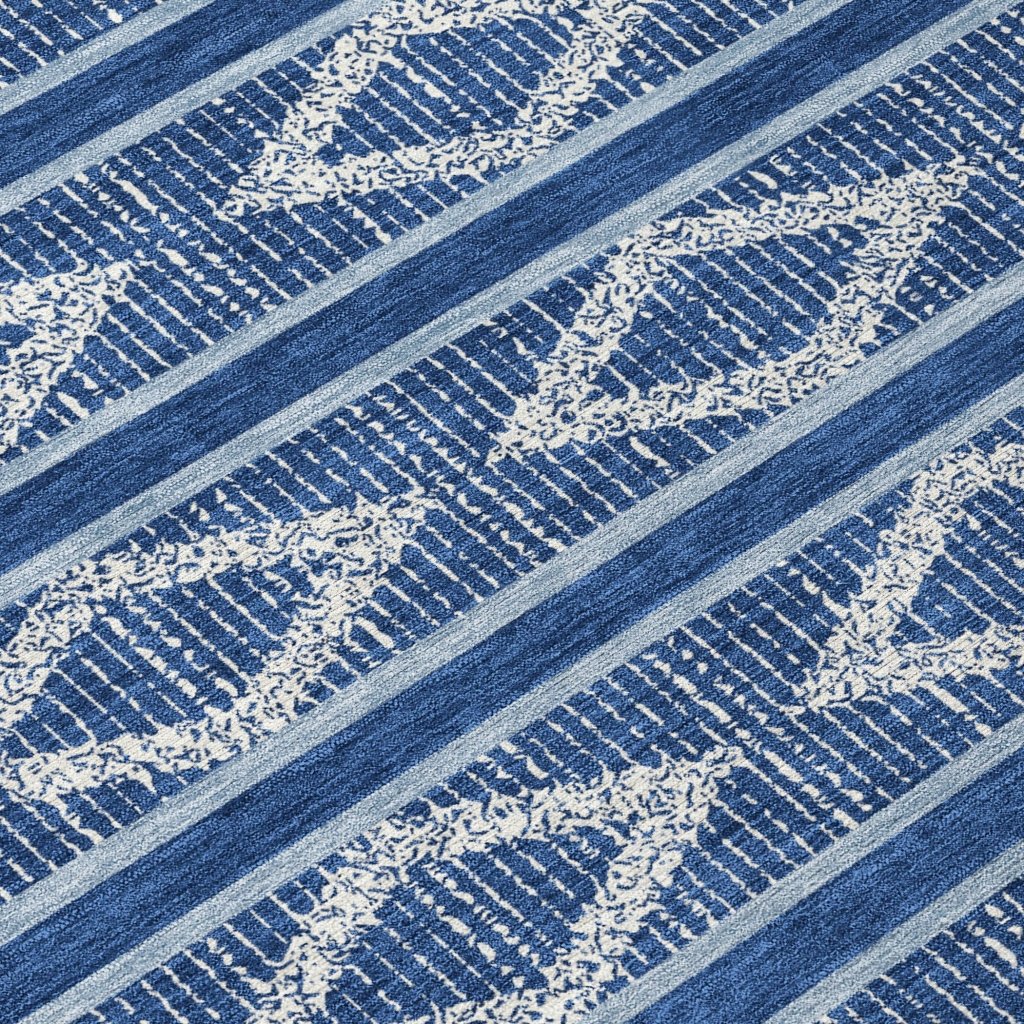 LOOMLAN Rugs Lume Blue Washable Indoor-Outdoor Rug