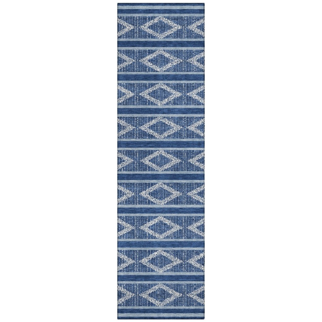 LOOMLAN Rugs Lume Blue Washable Indoor-Outdoor Rug