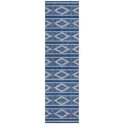 LOOMLAN Rugs Lume Blue Washable Indoor-Outdoor Rug
