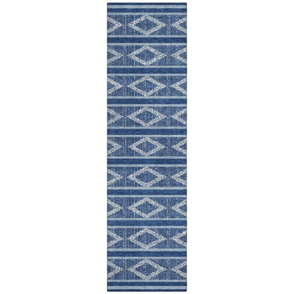 LOOMLAN Rugs Lume Blue Washable Indoor-Outdoor Rug