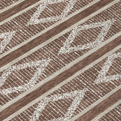 LOOMLAN Rugs Lume Brown Washable Indoor-Outdoor Rug