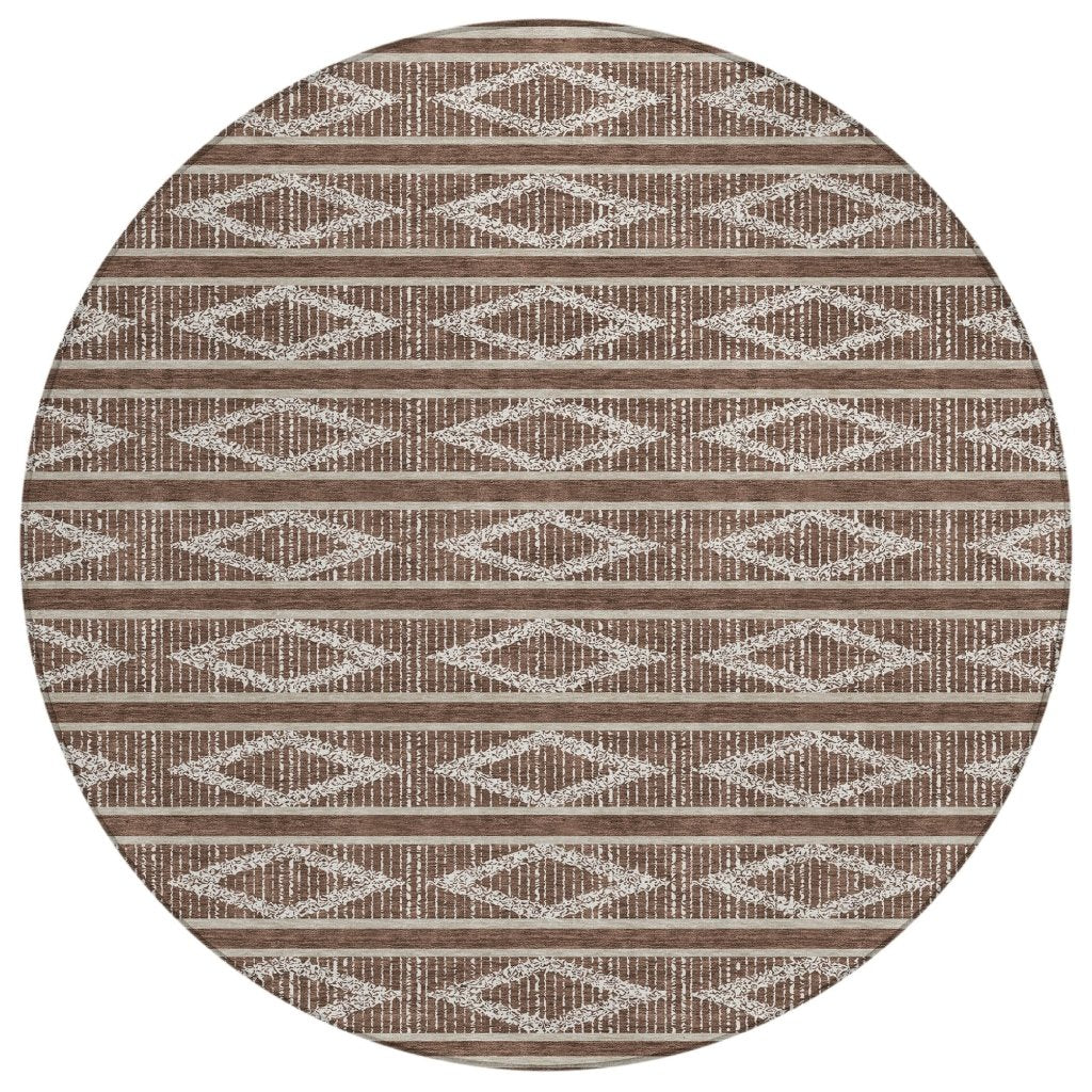 LOOMLAN Rugs Lume Brown Washable Indoor-Outdoor Rug