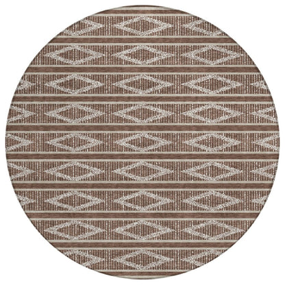 LOOMLAN Rugs Lume Brown Washable Indoor-Outdoor Rug