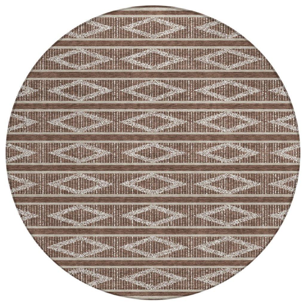 LOOMLAN Rugs Lume Brown Washable Indoor-Outdoor Rug