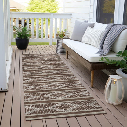 LOOMLAN Rugs Lume Brown Washable Indoor-Outdoor Rug