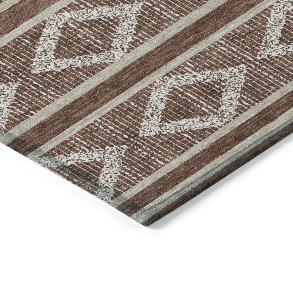 LOOMLAN Rugs Lume Brown Washable Indoor-Outdoor Rug