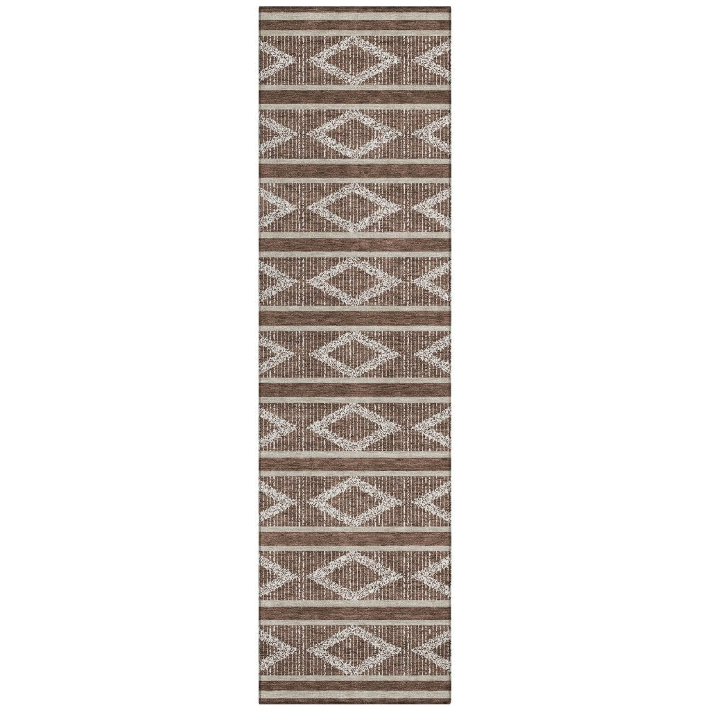 LOOMLAN Rugs Lume Brown Washable Indoor-Outdoor Rug