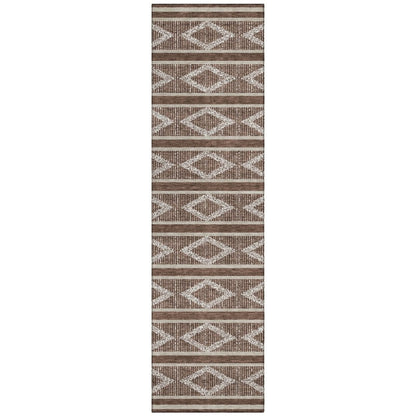 LOOMLAN Rugs Lume Brown Washable Indoor-Outdoor Rug