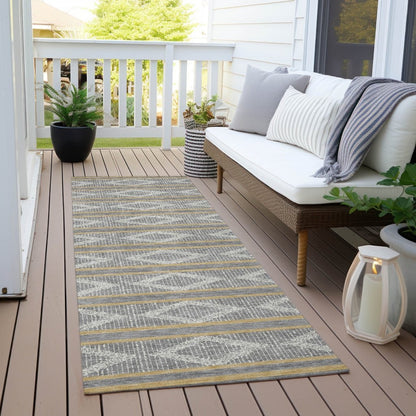 LOOMLAN Rugs Lume Gray Washable Indoor-Outdoor Rug