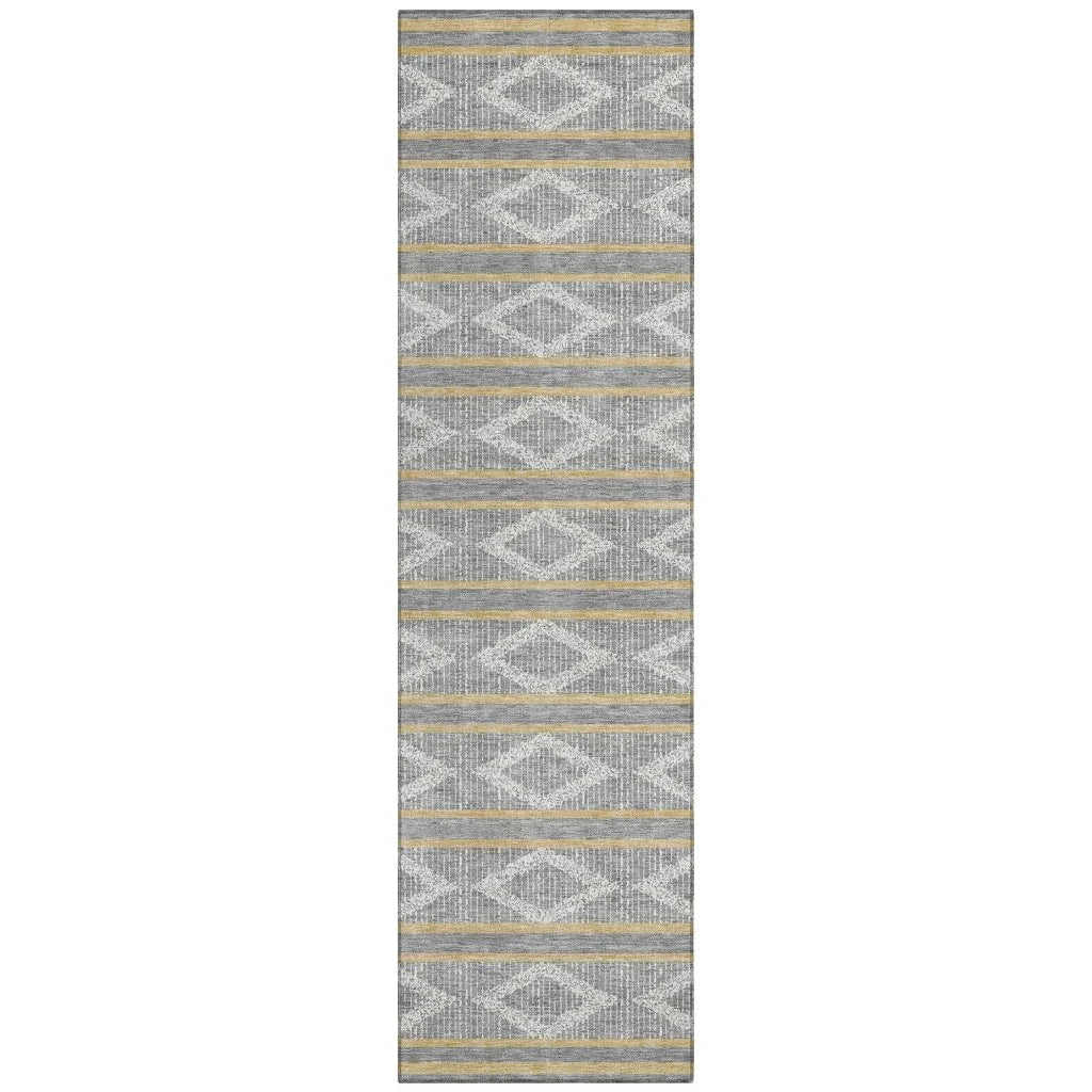 LOOMLAN Rugs Lume Gray Washable Indoor-Outdoor Rug