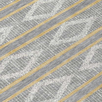 LOOMLAN Rugs Lume Gray Washable Indoor-Outdoor Rug