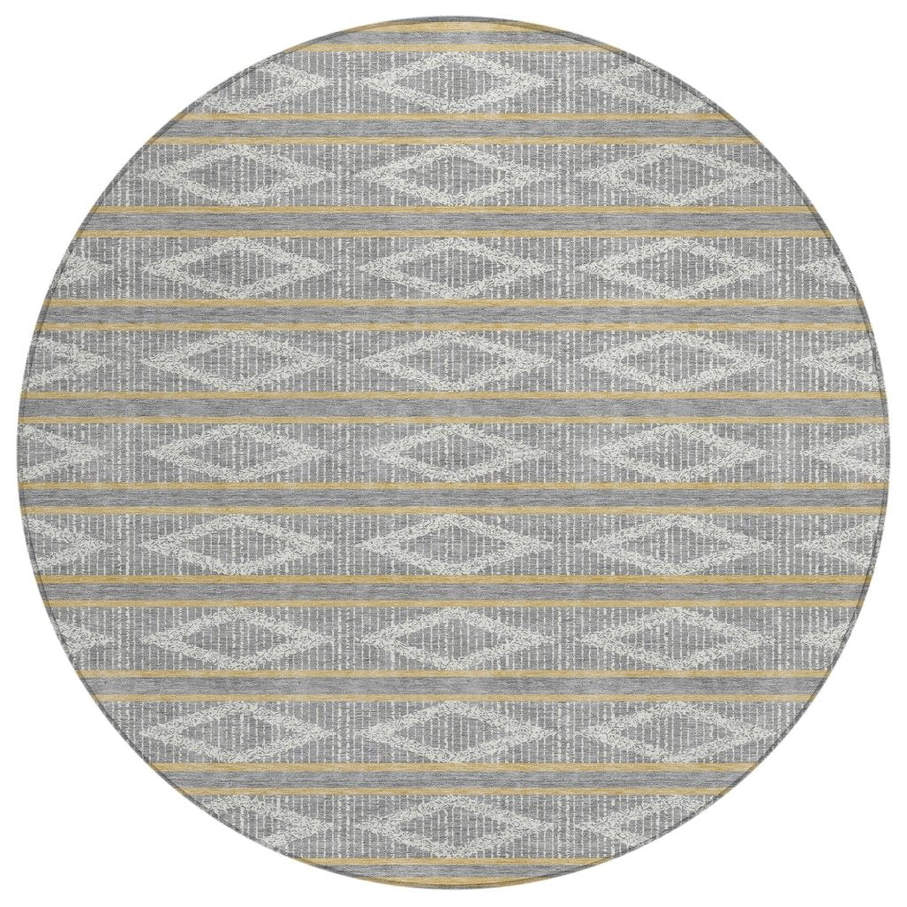 LOOMLAN Rugs Lume Gray Washable Indoor-Outdoor Rug