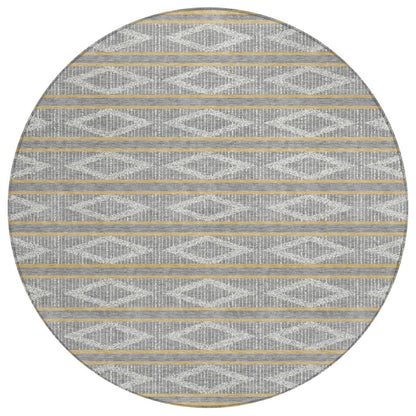 LOOMLAN Rugs Lume Gray Washable Indoor-Outdoor Rug