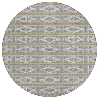 LOOMLAN Rugs Lume Gray Washable Indoor-Outdoor Rug