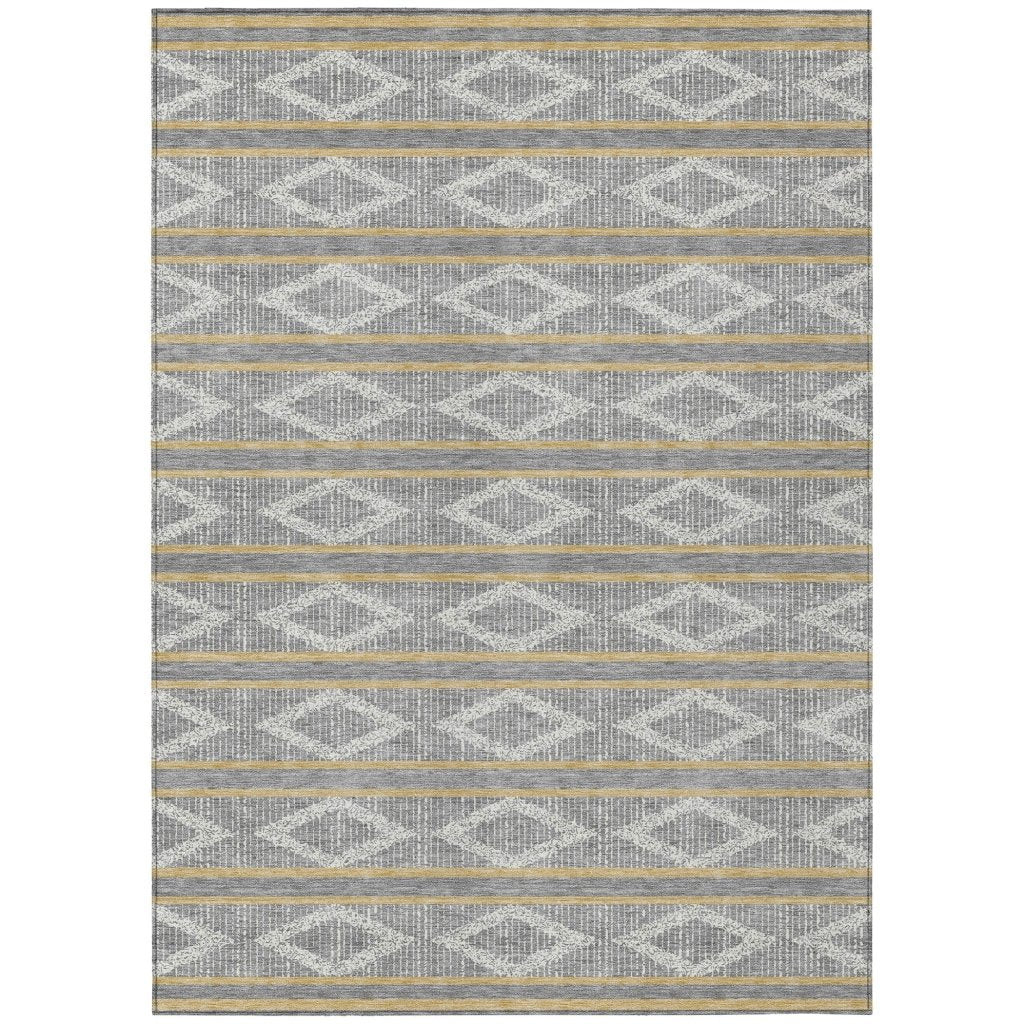 LOOMLAN Rugs Lume Gray Washable Indoor-Outdoor Rug