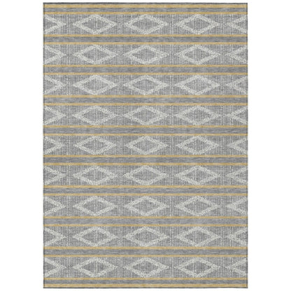 LOOMLAN Rugs Lume Gray Washable Indoor-Outdoor Rug