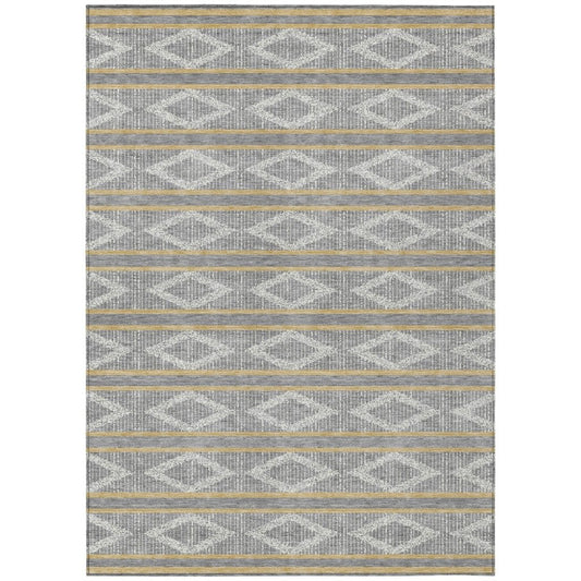 LOOMLAN Rugs Lume Gray Washable Indoor-Outdoor Rug