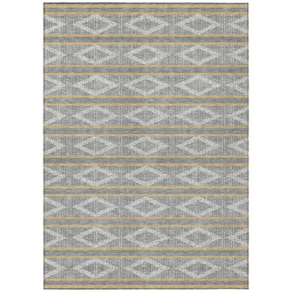 LOOMLAN Rugs Lume Gray Washable Indoor-Outdoor Rug
