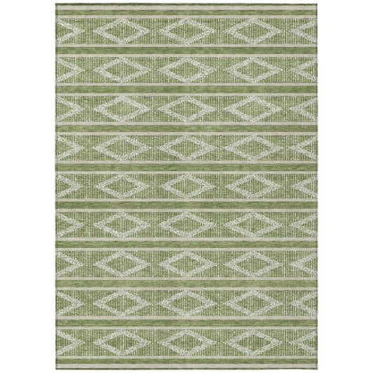 LOOMLAN Rugs Lume Green Washable Indoor-Outdoor Rug