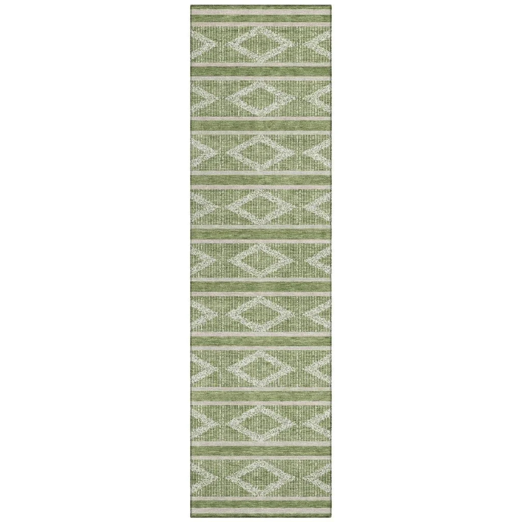 LOOMLAN Rugs Lume Green Washable Indoor-Outdoor Rug