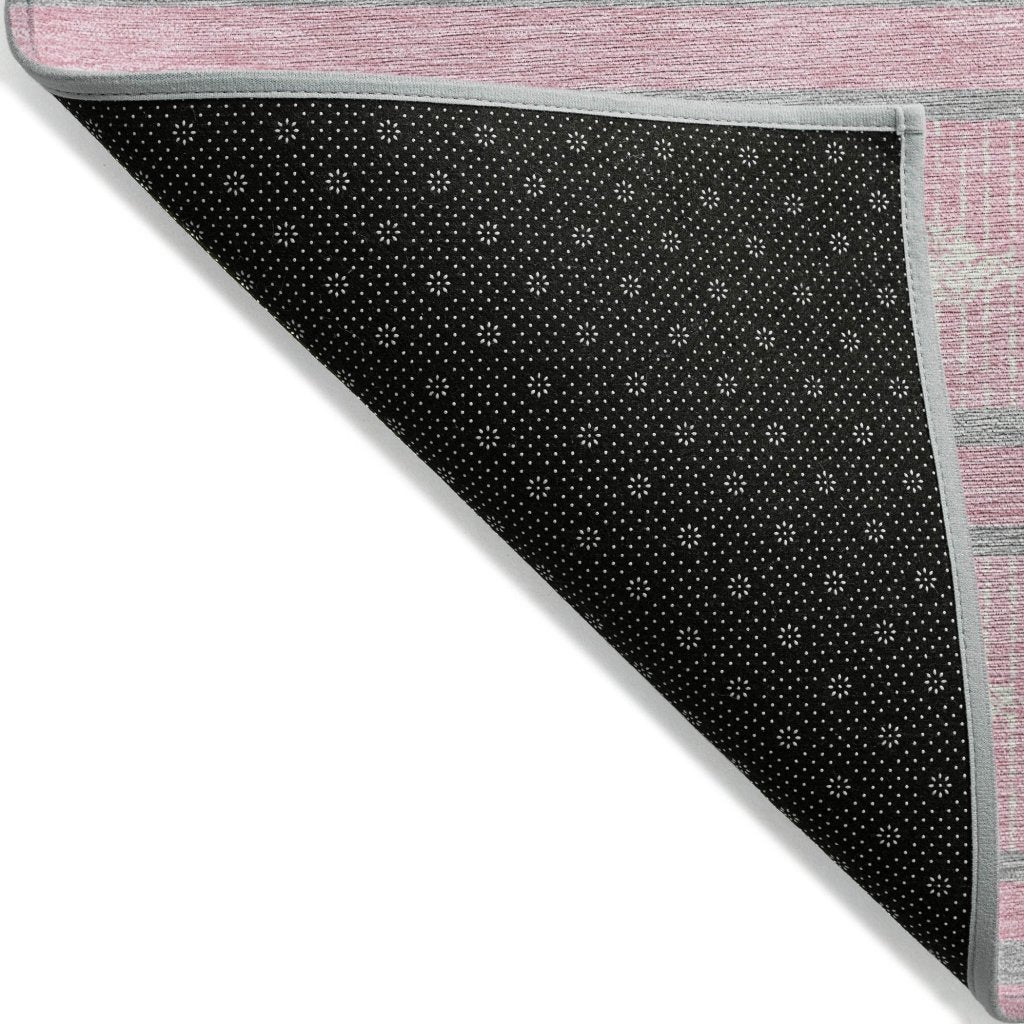LOOMLAN Rugs Lume Pink Washable Indoor-Outdoor Rug