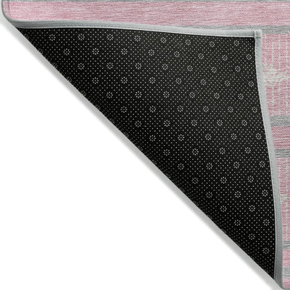 LOOMLAN Rugs Lume Pink Washable Indoor-Outdoor Rug