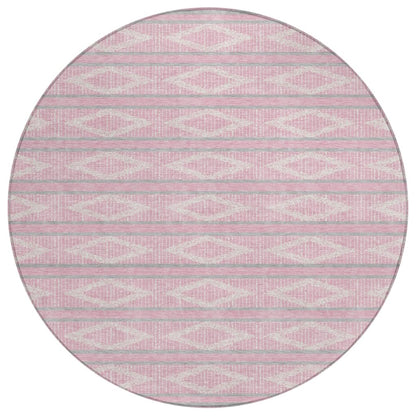 LOOMLAN Rugs Lume Pink Washable Indoor-Outdoor Rug