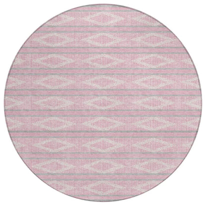 LOOMLAN Rugs Lume Pink Washable Indoor-Outdoor Rug