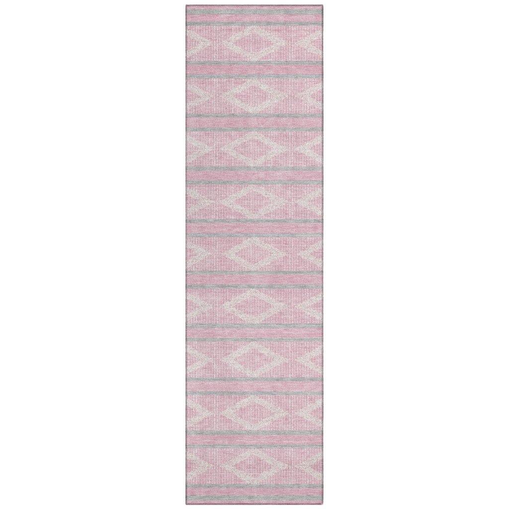 LOOMLAN Rugs Lume Pink Washable Indoor-Outdoor Rug
