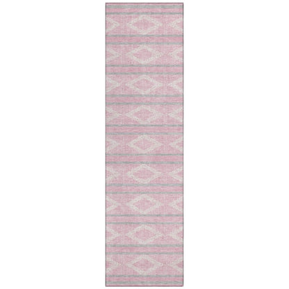 LOOMLAN Rugs Lume Pink Washable Indoor-Outdoor Rug