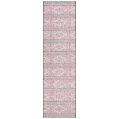 LOOMLAN Rugs Lume Pink Washable Indoor-Outdoor Rug