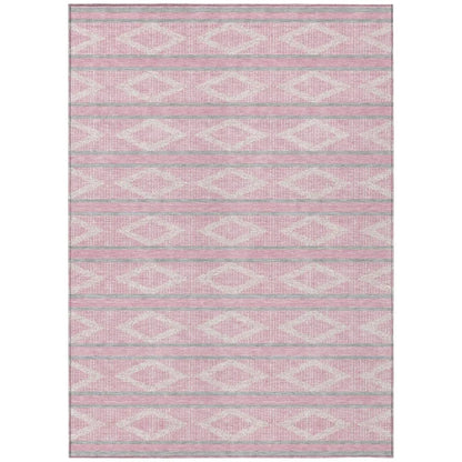 LOOMLAN Rugs Lume Pink Washable Indoor-Outdoor Rug