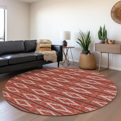LOOMLAN Rugs Lume Red Washable Indoor-Outdoor Rug