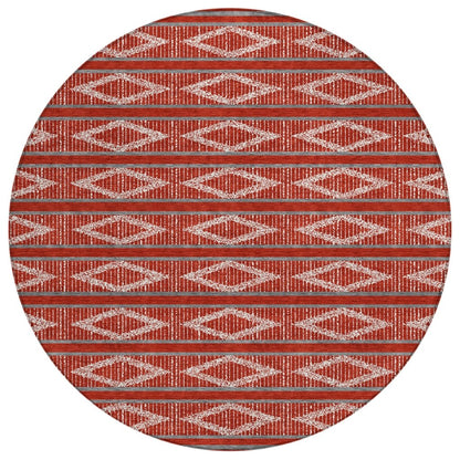 LOOMLAN Rugs Lume Red Washable Indoor-Outdoor Rug
