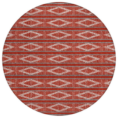 LOOMLAN Rugs Lume Red Washable Indoor-Outdoor Rug