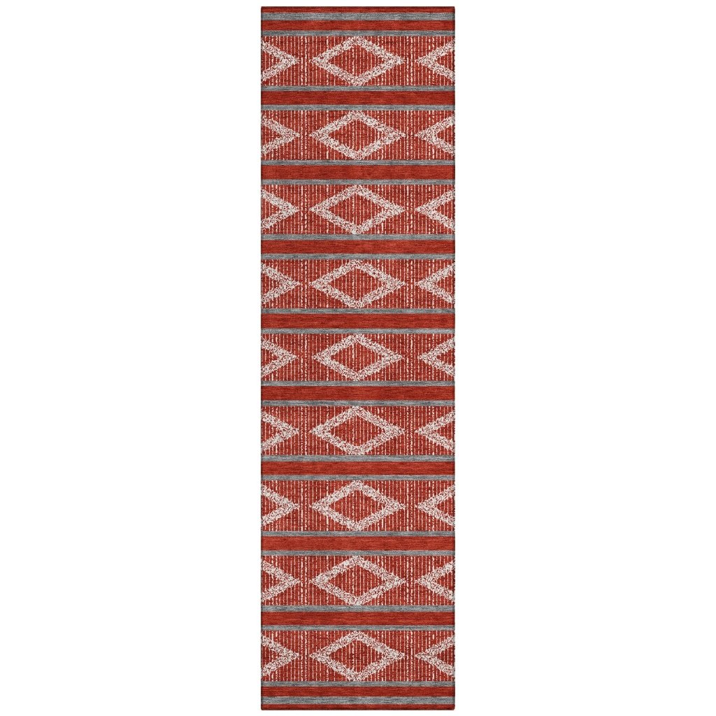 LOOMLAN Rugs Lume Red Washable Indoor-Outdoor Rug