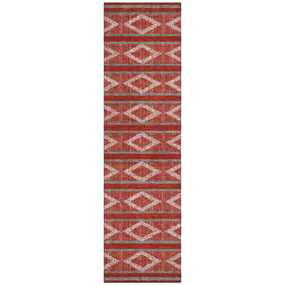 LOOMLAN Rugs Lume Red Washable Indoor-Outdoor Rug