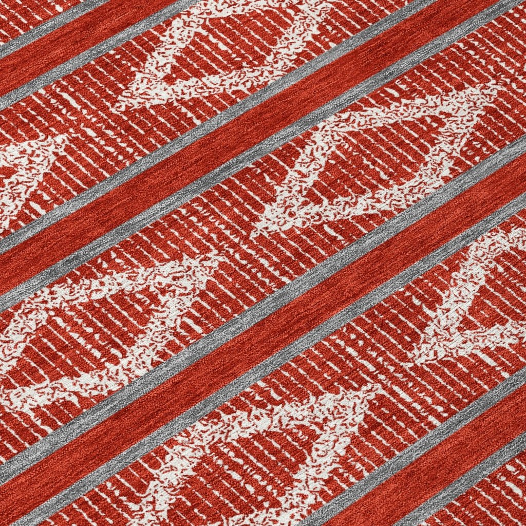 LOOMLAN Rugs Lume Red Washable Indoor-Outdoor Rug