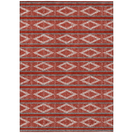 LOOMLAN Rugs Lume Red Washable Indoor-Outdoor Rug