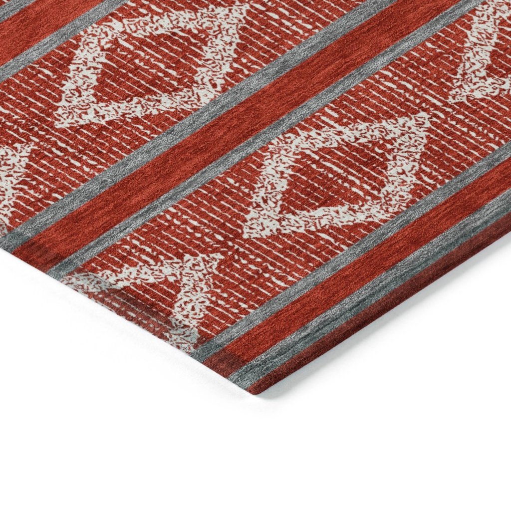LOOMLAN Rugs Lume Red Washable Indoor-Outdoor Rug