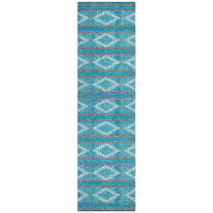 LOOMLAN Rugs Lume Teal Washable Indoor-Outdoor Rug
