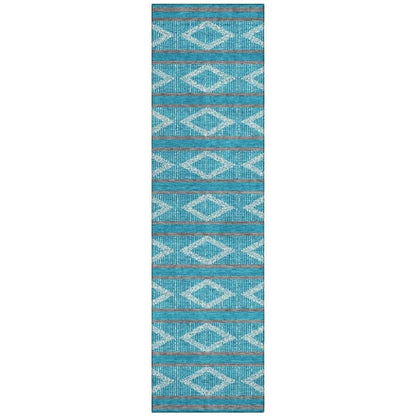 LOOMLAN Rugs Lume Teal Washable Indoor-Outdoor Rug
