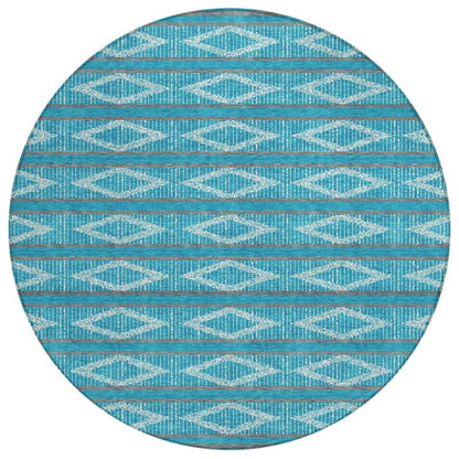LOOMLAN Rugs Lume Teal Washable Indoor-Outdoor Rug