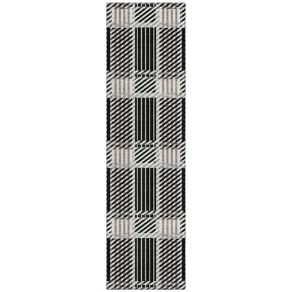 LOOMLAN Rugs Lunara Black Washable Indoor-Outdoor Rug
