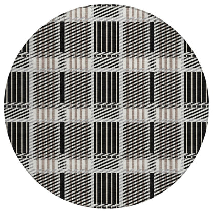 LOOMLAN Rugs Lunara Black Washable Indoor-Outdoor Rug