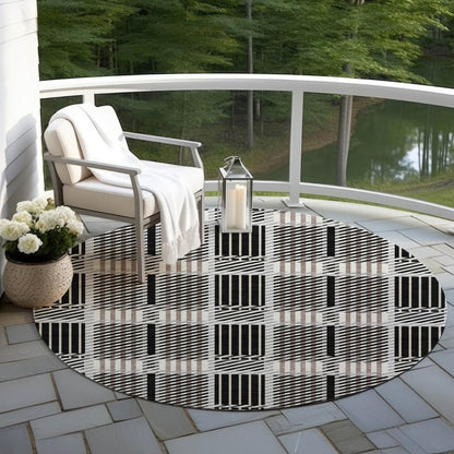 LOOMLAN Rugs Lunara Black Washable Indoor-Outdoor Rug