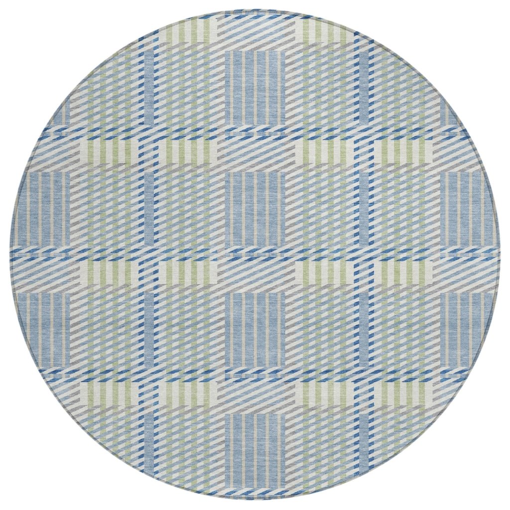 LOOMLAN Rugs Lunara Blue Washable Indoor-Outdoor Rug
