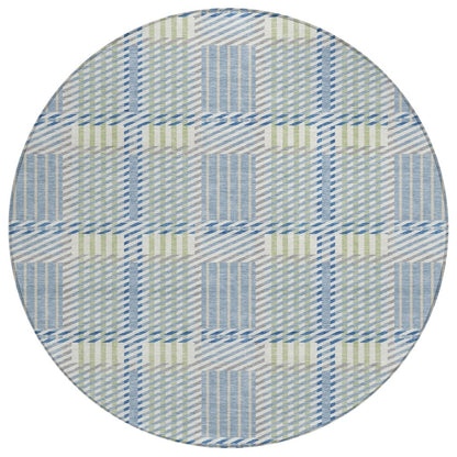 LOOMLAN Rugs Lunara Blue Washable Indoor-Outdoor Rug