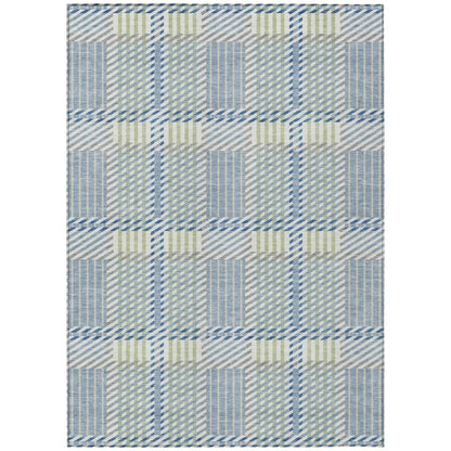 LOOMLAN Rugs Lunara Blue Washable Indoor-Outdoor Rug
